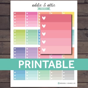 Full Box Stickers, Full Box Planner Stickers, Planner Stickers, Printable Planner Stickers, ELCP