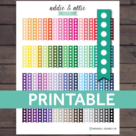 Erin Condren Planner Stickers, Agenda Stickers, Erin Condren Checklist,  Checklist Stickers, Printable Circle Checklist Page Flag Stickers 