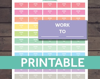 Pegatinas, cambio trabajo, trabajo para imprimir pegatinas de planificador de trabajo