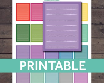 Volledige afdrukbare Agenda Stickers, ECLP, vak Stickers, Erin Condren Full Box Stickers, Planner Stickers