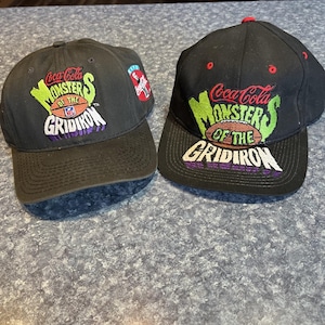 2Vintage 90s Starter Cap Coca Cola Monsters Of The Gridiron NFL Snapback Hat New