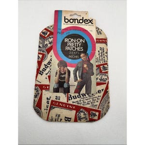 2 parches termoadhesivos VTG BONDEX para Budweiser, Anheuser y Busch, 5x7, nuevos.