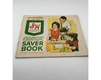 S&H Green Stamp Books - 4 Empty Quick Saver Books-Sperry  Hutchinson