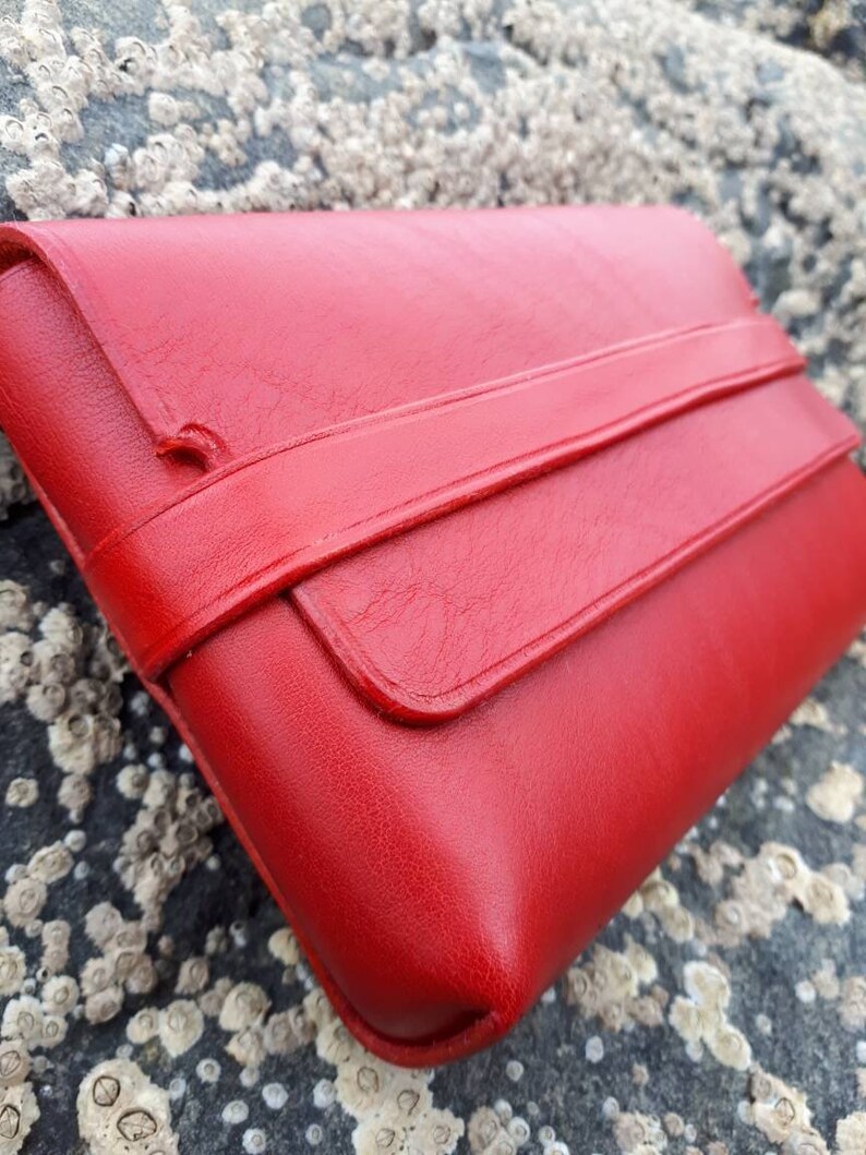 Taransay 7 Day Pill Organizer Red Leather Pill Case Tablet Etsy