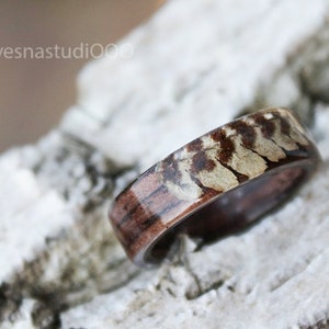 Wood ring  REAL FERN resin ring Mens womens wood ring Fern wood ring Natural ring Unisex band Nature resin ring Forest Unique jewelry