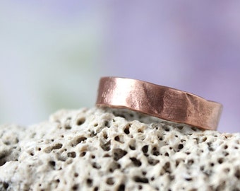 Copper mens ring Simple adjustable copper ring band Simple copper ring band Men's rustic ring Adjustable copper ring band  Mens gift