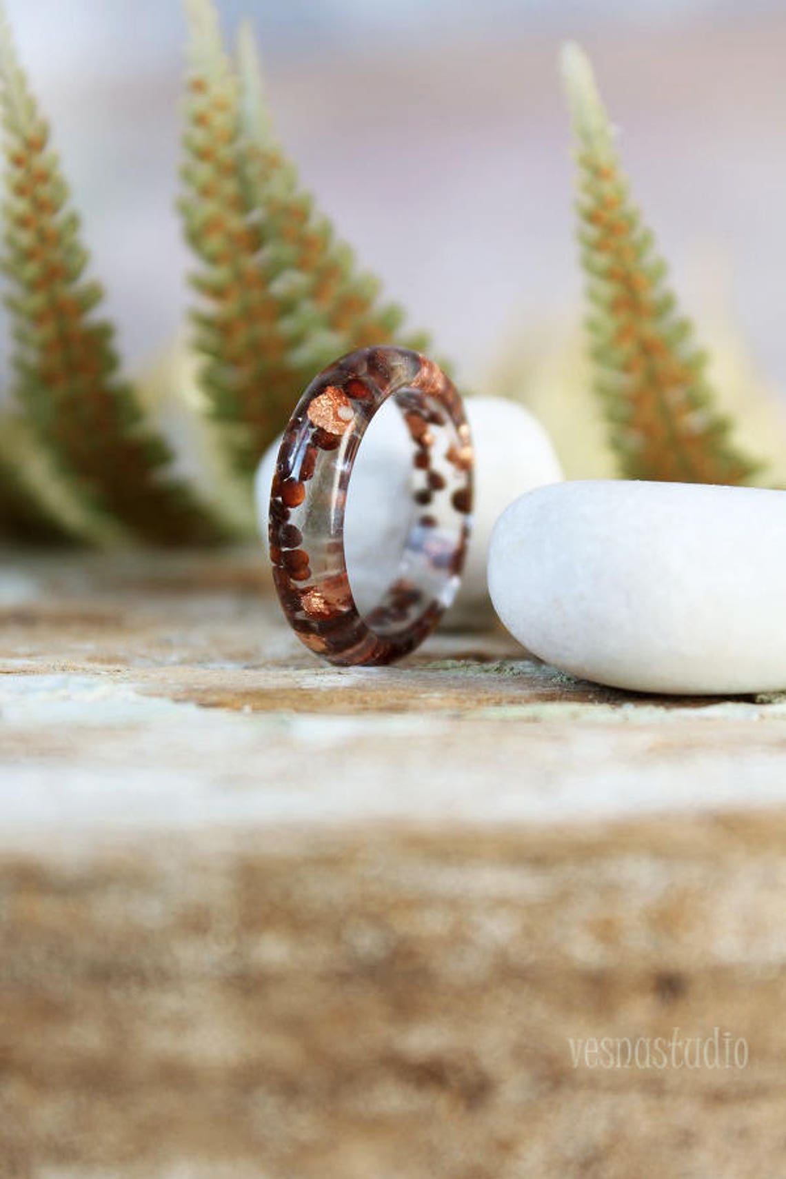 Black resin ring Mustard Seed ring Botanical ring Mustard Seed Etsy