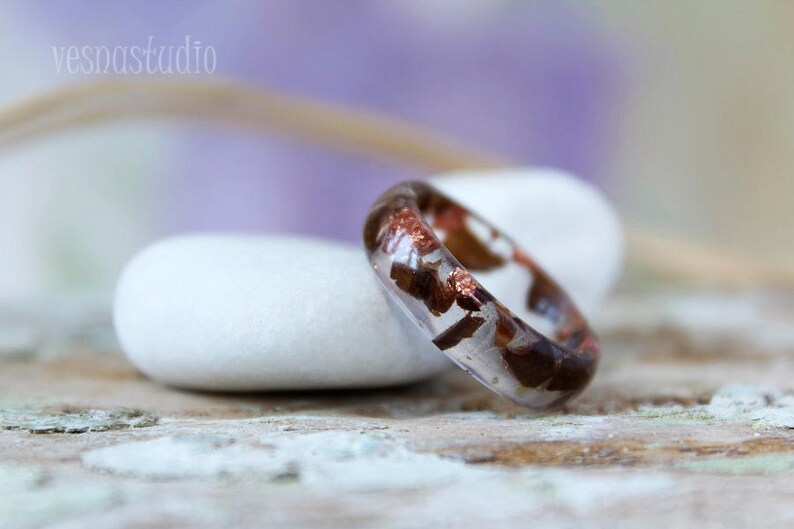 Coffee resin ring Coffee beans rings Coffee bean jewelry Brown | Etsy