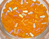 Yellow AB Czech Glass Fish Bead, 5mm x 9mm, 30 Beads