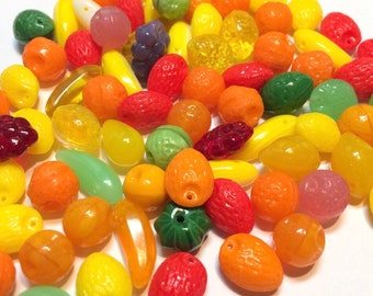 Czech glass fruit bead mix 25pcs.