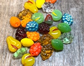 Fruit Beads Carmen Miranda Czech Glass Mix 25pcs.