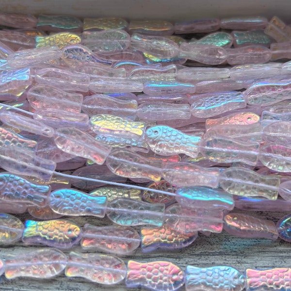 Glass Fish Beads Etsy