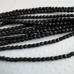 3 mm Böhmische Glasfeuerpolitur in Matt-Schwarz