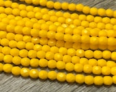 Yellow 4mm Fire Polish