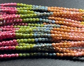 Travertine 3mm Fire Polish Mix, 9 Colors, 45 Beads