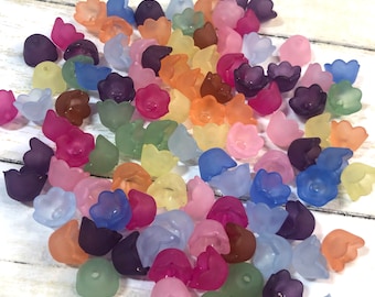Acrylic Lucite Frosted Bead 6x9mm 100 Beads