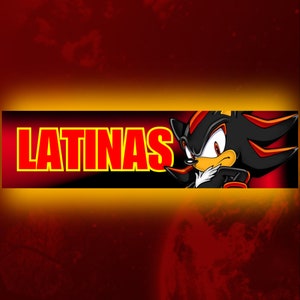 LATINAS Sonic Shadow Dark Hedgehog Inspired Video Game Bumper Sticker Waterproof Weather Proof Car Decal Water Bottle Cool Funny Sa2 Goth