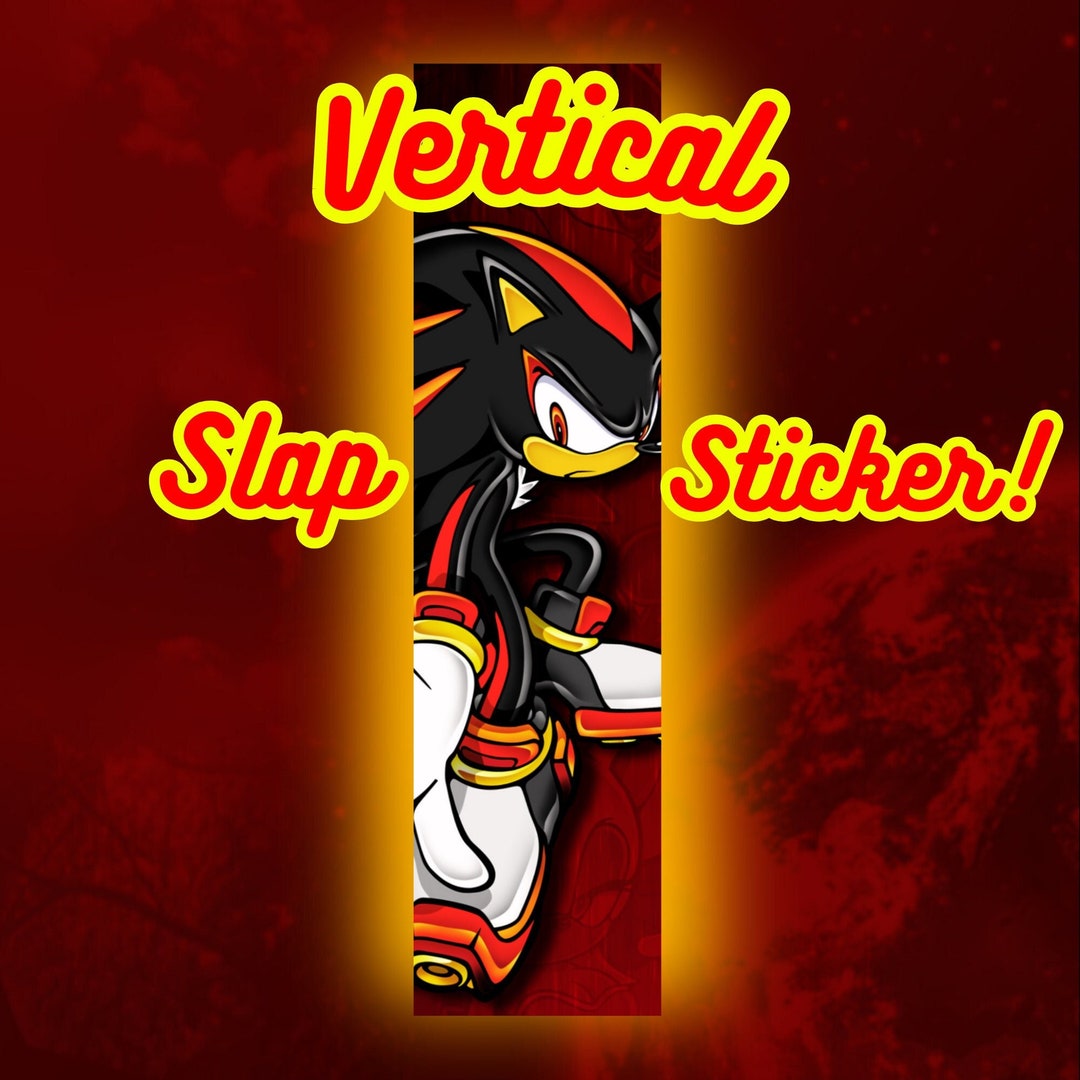 Simp Shadow Shadow the Hedgehog Vertical Slap Bumper Sticker Backside Sa2 Sonic ...