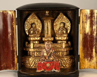 アンティーク仏教燭台日本製ブロンズキャンドルスタンド 1900年製