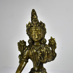 Antique bronze sculpture - Green Tara