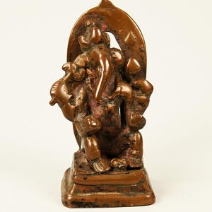 Antique Indian Bronze Sculpture of Ganesha