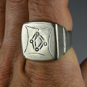 Antique solid silver Tuareg ring