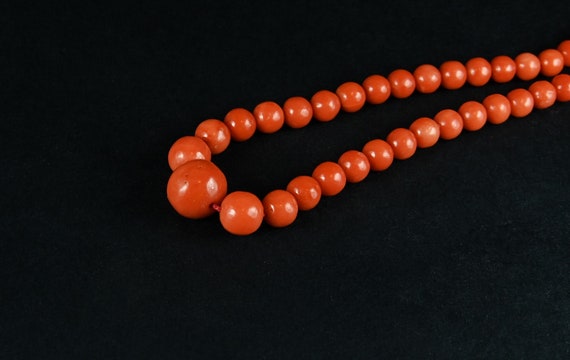 Natural coral necklace - Mediterranean coral beads - image 4