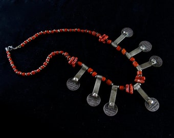 Berber necklace - coral necklace - coral beads
