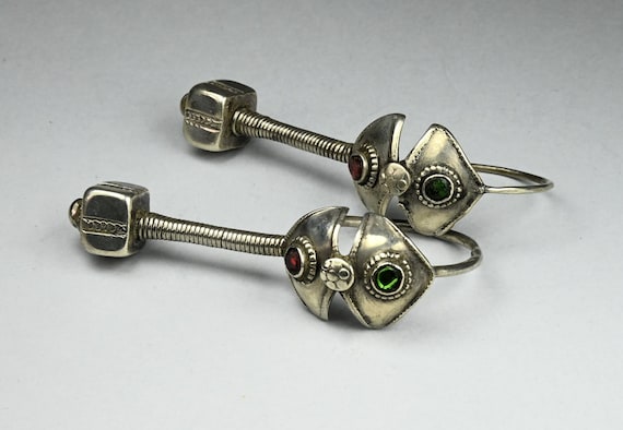 Antique Gujarati solid silver earrings - image 6