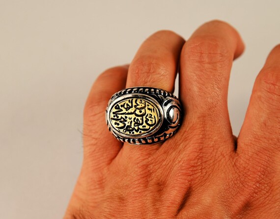 Antique islamic ring - Solid silver heavy ring - … - image 7