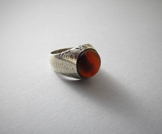 Antique afghan carnelian ring - Antique ethnic rin