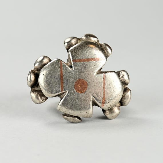 Large Heavy Fulani solid silver ring - image 1