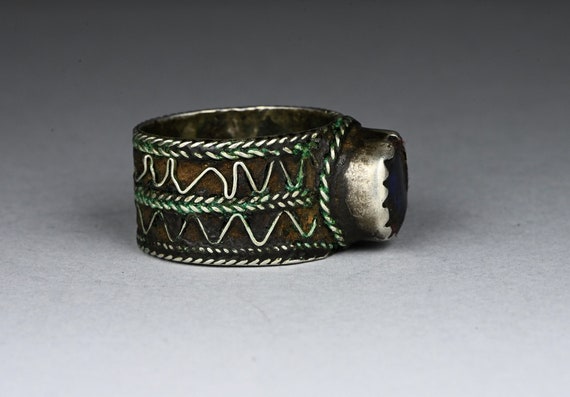 Antique large berber silver ring - image 5