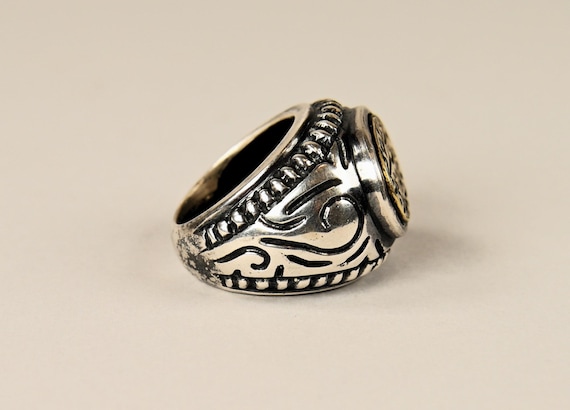 Antique islamic ring - Solid silver heavy ring - … - image 5