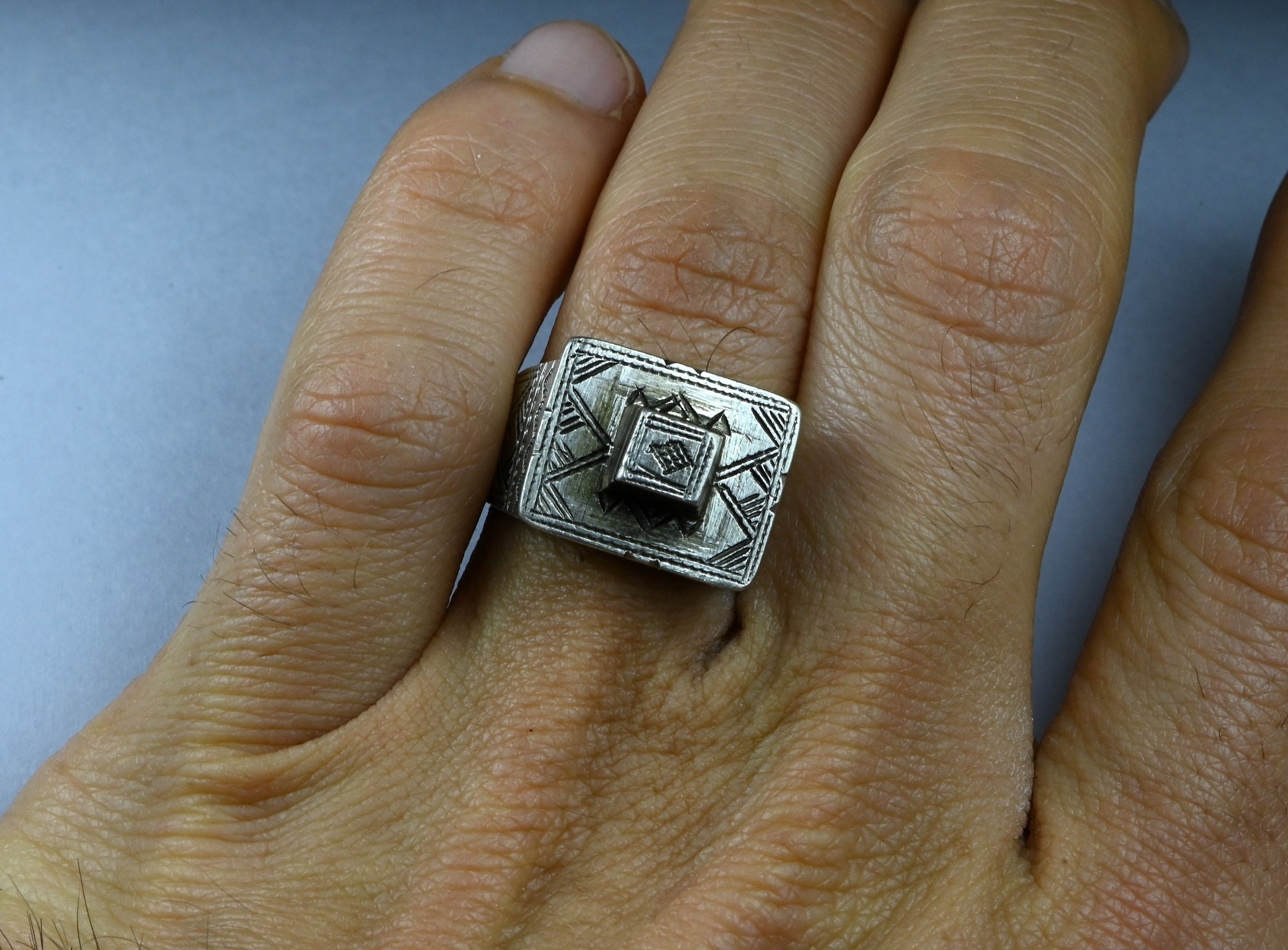 アクセサリー antique tuareg ring Antique Silver Tuareg Ring | Beadparadise.com