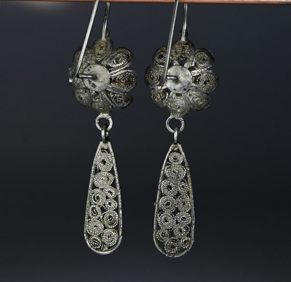 Beautiful filigree silver earrings - Berber filig… - image 5