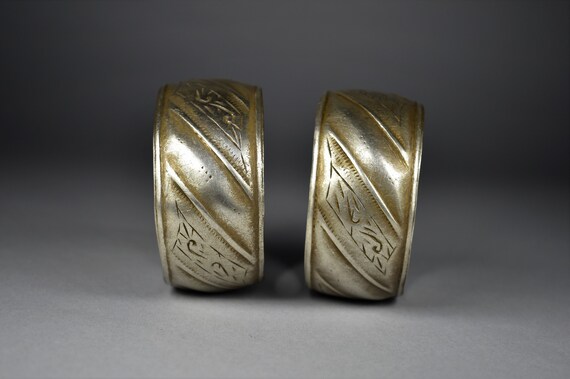 PRICE EACH - Pair of antique saharan silver bangl… - image 10
