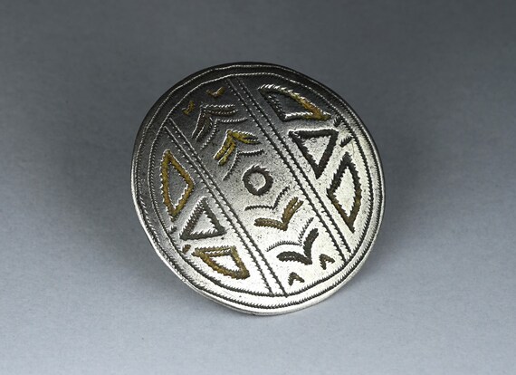 Antique Tunisian solid silver ring with gilding - image 6