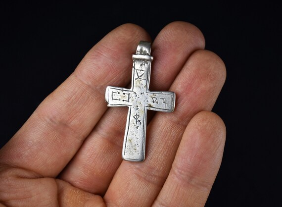 Antique coptic silver cross, Ethiopian christian … - image 9