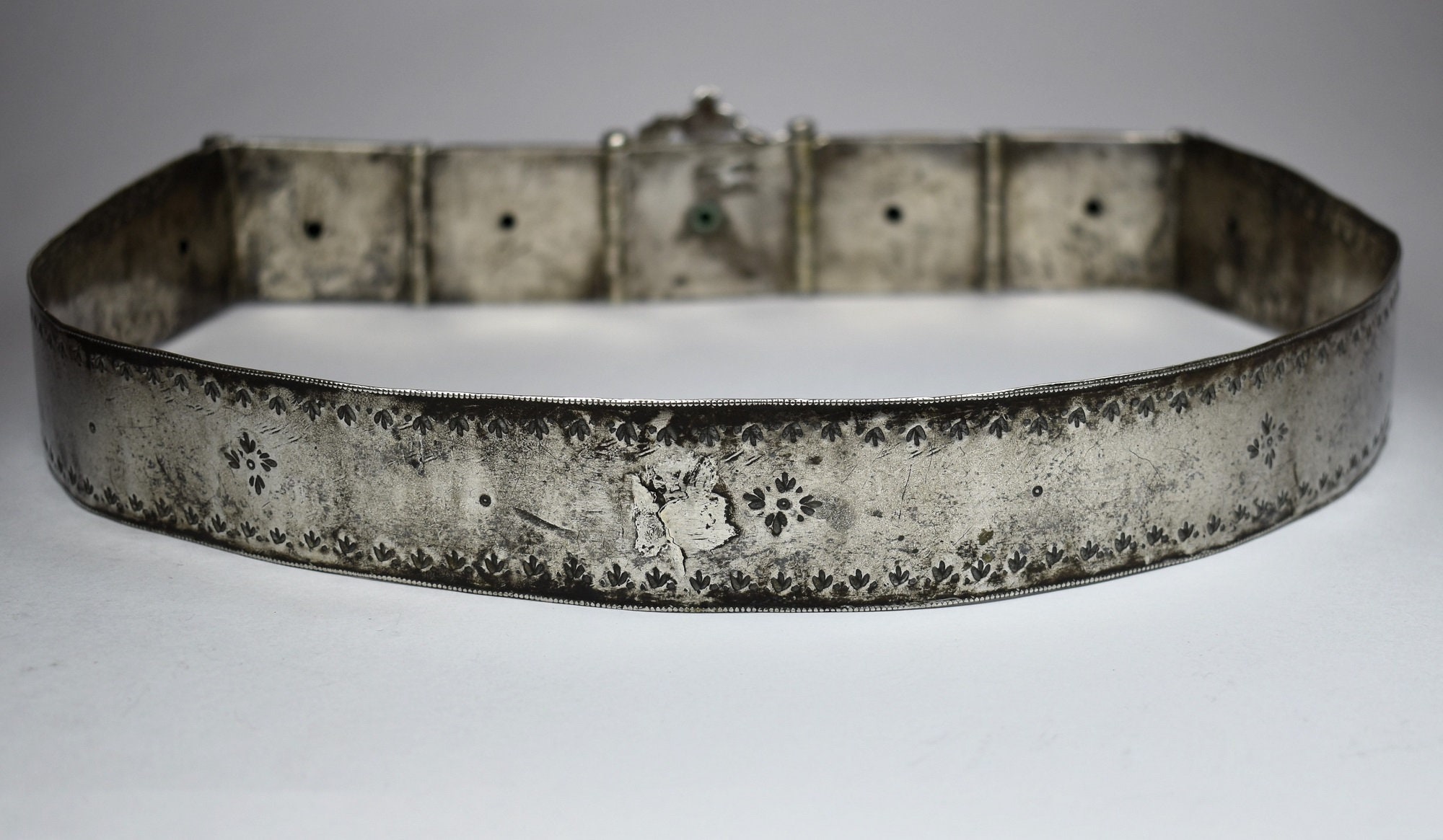 Antique Indian Silver Belt - Etsy