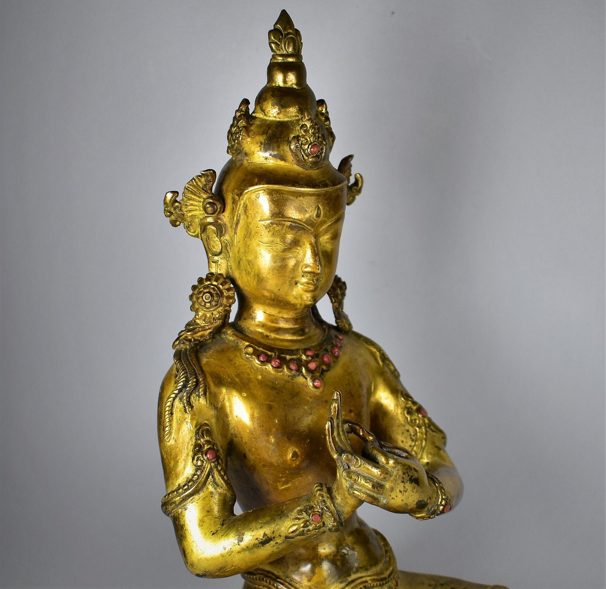 骨董品】ネパール金銅佛