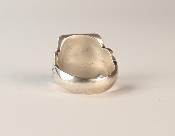 Solid High-Grade Silver Ring with Stylized Letters - image 4