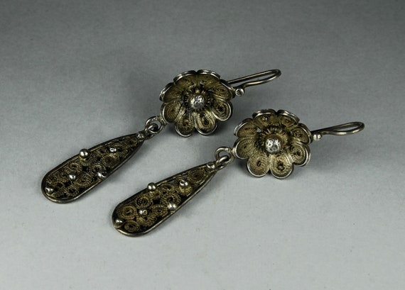 Beautiful filigree silver earrings - Berber filig… - image 6
