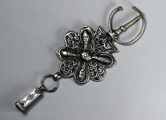 Antique Silver Tizerzai Berber Fibula - image 1