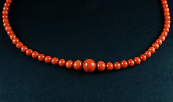 Natural coral necklace - Mediterranean coral beads - image 9