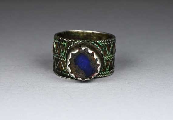 Antique large berber silver ring - image 2