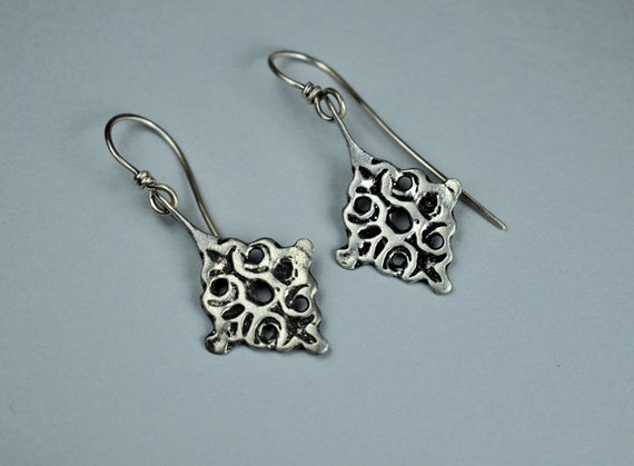 Old berber silver earrings - image 1