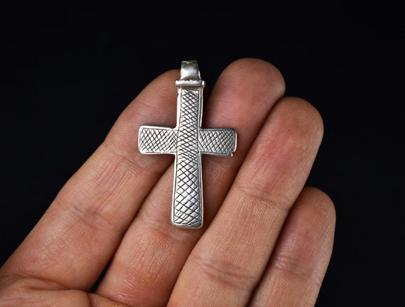Antique coptic silver cross, Ethiopian christian … - image 10