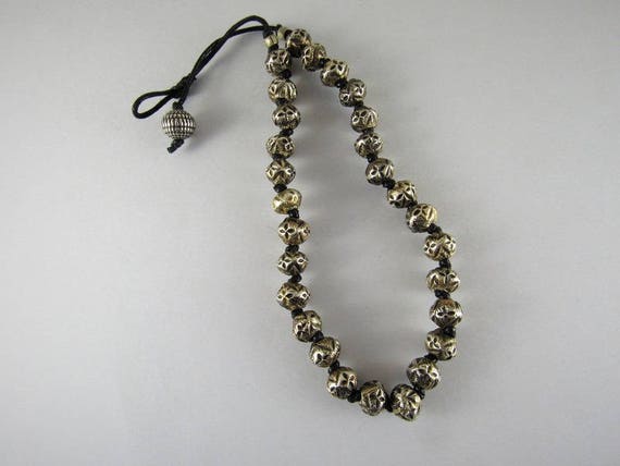 Weight= 89 gram Indian Necklace Indian Jewellery In 925 Sterling Silver With Wax Beads Tread Necklace Wedding Necklace