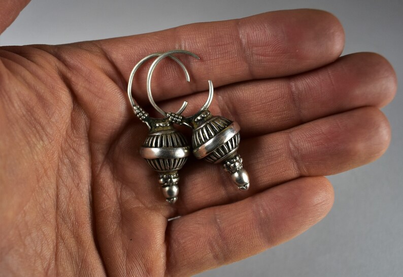 Old Gujarati Silver Earrings Etsy